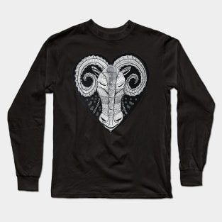 Rams Head graphic art Long Sleeve T-Shirt